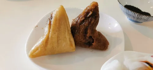 Jiaxing Style Zongzi 250g × 8 / Double Egg Yolk Pork, Dried Mustard Greens Pork & Double Chestnut Pork Zongzi - Breakfast photo review