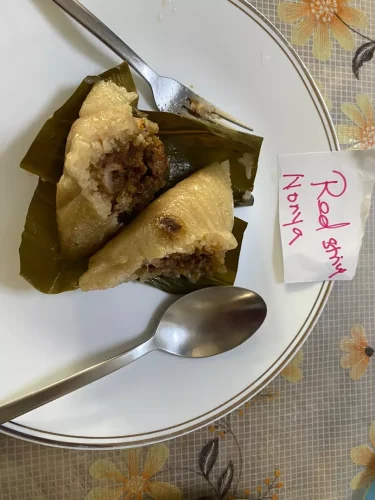 Jiaxing Style Zongzi 250g × 8 / Double Egg Yolk Pork, Dried Mustard Greens Pork & Double Chestnut Pork Zongzi - Breakfast photo review